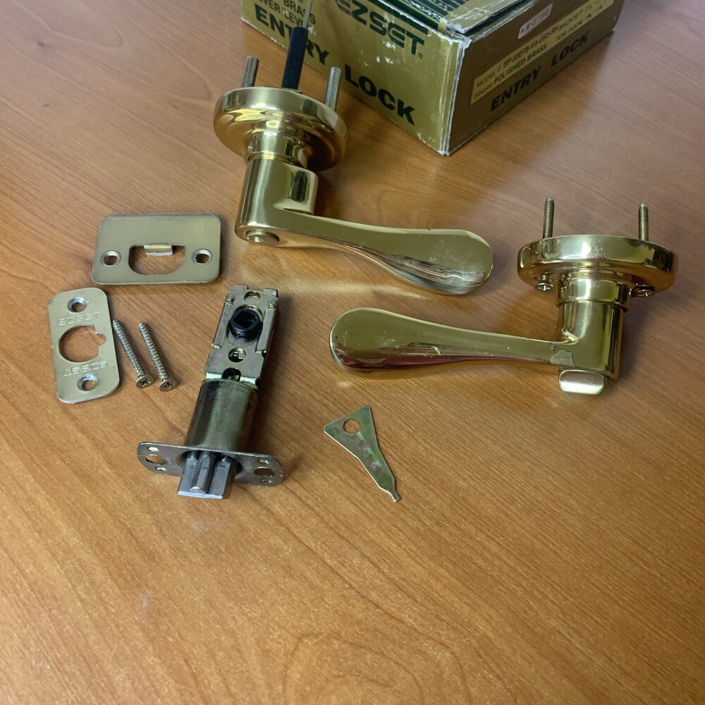 EZ Set Solid Brass Lever Entry Lock As Is Heavy Brass